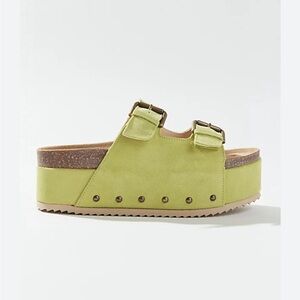 Free People Intentionally Blank Dreams Flatform Sandal Pistachio size 36 New